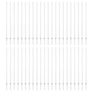 vidaXL Beágyazott kerítésoszlop 44 pcs Ezüst 200 cm Porszórt acél