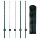 vidaXL Kerítés és Oszlop Zöld 1 x 10 m Acél