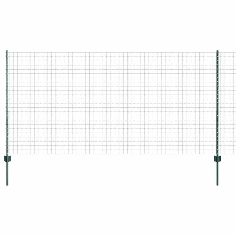 vidaXL Kerítés és Oszlop Zöld 1,2 x 10 m Acél