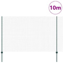 vidaXL Kerítés és Oszlop Zöld 1,6 x 10 m Acél