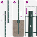 vidaXL Kerítés és Oszlop Zöld 1 x 10 m Acél