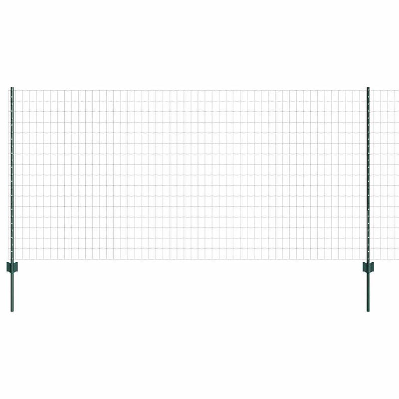 vidaXL Kerítés és Oszlop Zöld 1,2 x 10 m Acél