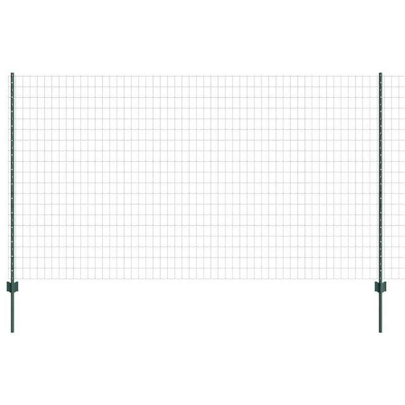vidaXL Kerítés és Oszlop Zöld 1,4 x 10 m Acél
