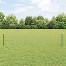 vidaXL Európai kerítés oszloppal 10 x 0,4 m PVC-bevonatos acél Zöld
