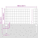 vidaXL Kerítés és Oszlop Zöld 0,6 x 10 m Acél