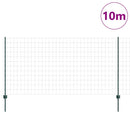 vidaXL Kerítés és Oszlop Zöld 1,2 x 10 m Acél