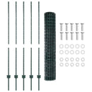 vidaXL Kerítés és Oszlop Zöld 1,4 x 10 m Acél