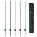 vidaXL Kerítés és Oszlop Zöld 1,4 x 10 m Acél