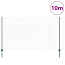 vidaXL Kültéri euro kerítés oszloppal 10 x 1,4 m PVC-bevonatos acél