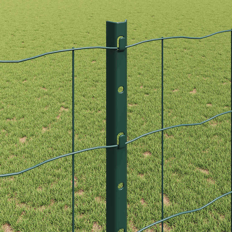 vidaXL Kerítés és Oszlop Zöld 1,2 x 10 m Acél