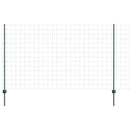 vidaXL Kerítés és Oszlop Zöld 1,4 x 10 m Acél