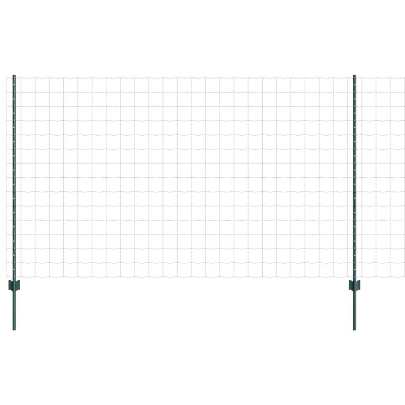 vidaXL Kerítés és Oszlop Zöld 1,4 x 10 m Acél