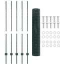 vidaXL Kerítés és Oszlop Zöld 1,4 x 10 m Acél