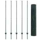 vidaXL Kerítés és Oszlop Zöld 1,5 x 10 m Acél