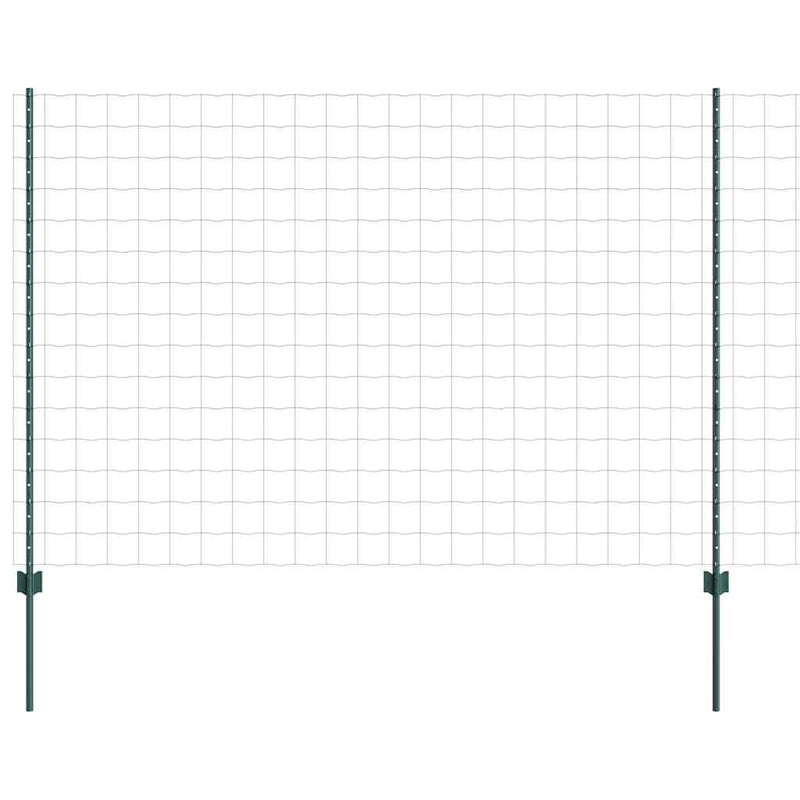 vidaXL Kerítés és Oszlop Zöld 1,6 x 10 m Acél