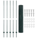 vidaXL Kerítés és Oszlop Zöld 1,6 x 10 m Acél