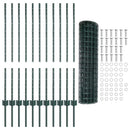 vidaXL Kerítés és Oszlop Zöld 1 x 25 m Acél