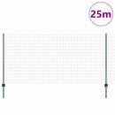 vidaXL Kültéri euro kerítés oszloppal 25 x 1,2 m PVC-bevonatos acél