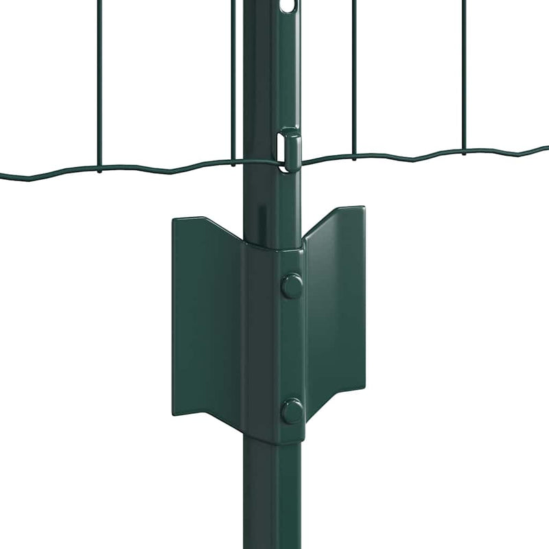 vidaXL Kerítés és Oszlop Zöld 0,4 x 25 m Acél