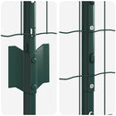 vidaXL Európai kerítés oszloppal 25 x 1 m PVC-bevonatos acél Zöld Háló