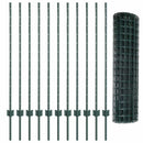 vidaXL Kültéri euro kerítés oszloppal 25 x 1,2 m PVC-bevonatos acél
