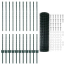 vidaXL Kerítés és Oszlop Zöld 1 x 25 m Acél