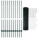 vidaXL Kerítés és Oszlop Zöld 1,2 x 25 m Acél