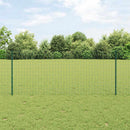 vidaXL Európai kerítés oszloppal 10 x 1 m PVC-bevonatos acél Zöld Háló