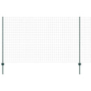 vidaXL Kerítés és Oszlop Zöld 1,4 x 10 m Acél