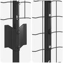 vidaXL Európai kerítés oszloppal 10 x 1,2 m PVC-bevonatos acél Szürke