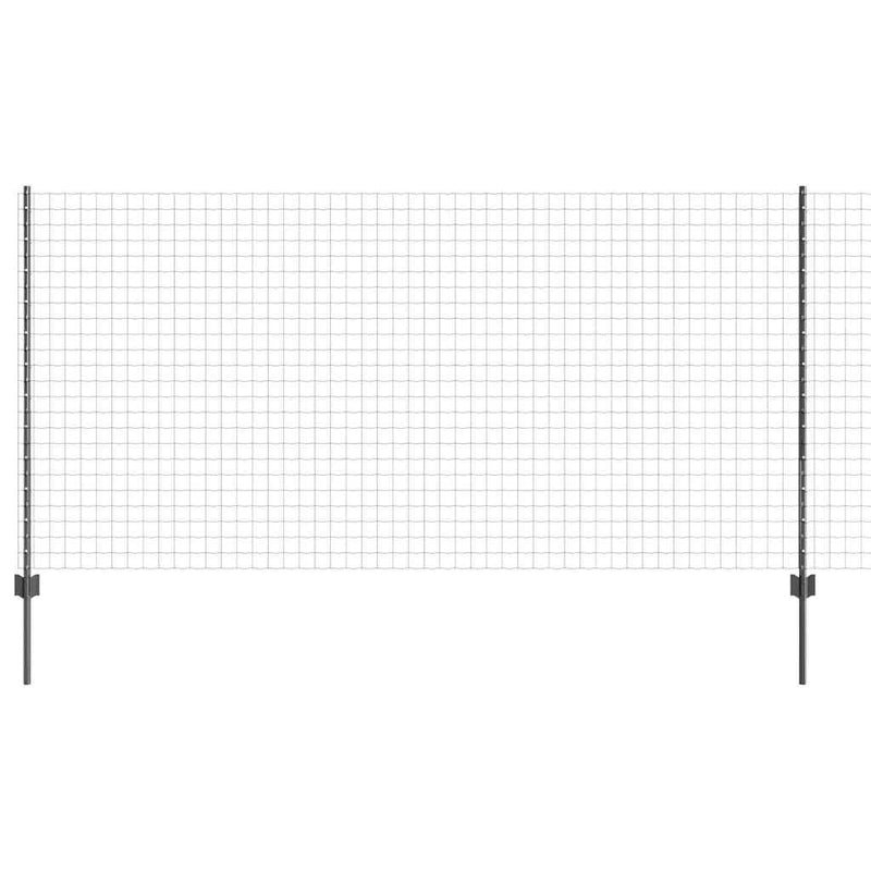 vidaXL Kerítés és Oszlop Szürke 1,2 x 10 m Acél