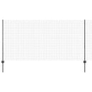 vidaXL Európai kerítés oszloppal 10 x 1,2 m PVC-bevonatos acél Szürke