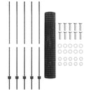 vidaXL Kerítés és Oszlop Szürke 1,5 x 10 m Acél