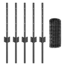 vidaXL Kerítés és Oszlop Szürke 0,4 x 10 m Acél