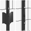 vidaXL Európai kerítés oszloppal 10 x 1,2 m PVC-bevonatos acél Szürke