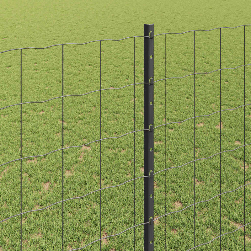 vidaXL Kerítés és Oszlop Szürke 1,4 x 10 m Acél