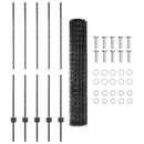 vidaXL Kerítés és Oszlop Szürke 1,4 x 10 m Acél