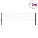 vidaXL Kerítés és Oszlop Szürke 0,4 x 10 m Acél