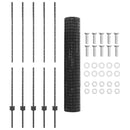 vidaXL Kerítés és Oszlop Szürke 1,4 x 10 m Acél