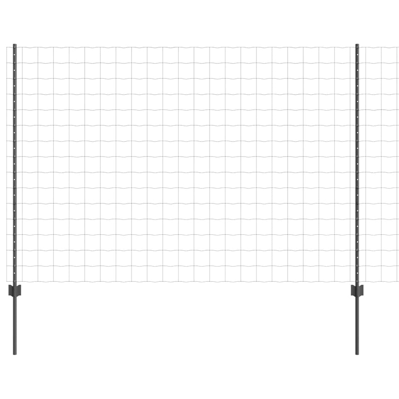 vidaXL Kerítés és Oszlop Szürke 1,5 x 10 m Acél