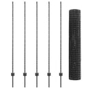 vidaXL Kerítés és Oszlop Szürke 1,6 x 10 m Acél