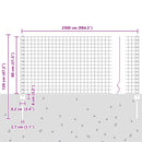 vidaXL Kerítés és Oszlop Szürke 0,8 x 25 m Acél