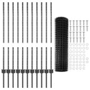 vidaXL Kerítés és Oszlop Szürke 1 x 25 m Acél