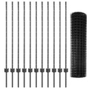 vidaXL Kültéri euro kerítés oszloppal 25 x 1,2 m PVC-bevonatos acél