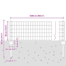 vidaXL Kerítés és Oszlop Szürke 0,4 x 25 m Acél