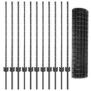 vidaXL Európai kerítés oszloppal 25 x 1 m PVC-bevonatos acél Szürke