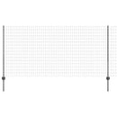 vidaXL Európai kerítés oszloppal 25 x 1,2 m PVC-bevonatos acél Szürke