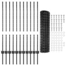 vidaXL Kerítés és Oszlop Szürke 1 x 25 m Acél