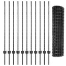 vidaXL Kültéri euro kerítés oszloppal 25 x 1,2 m PVC-bevonatos acél