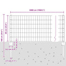 vidaXL Hegesztett Drótháló Kerítés 50 x 0,6 m (Sz x M)